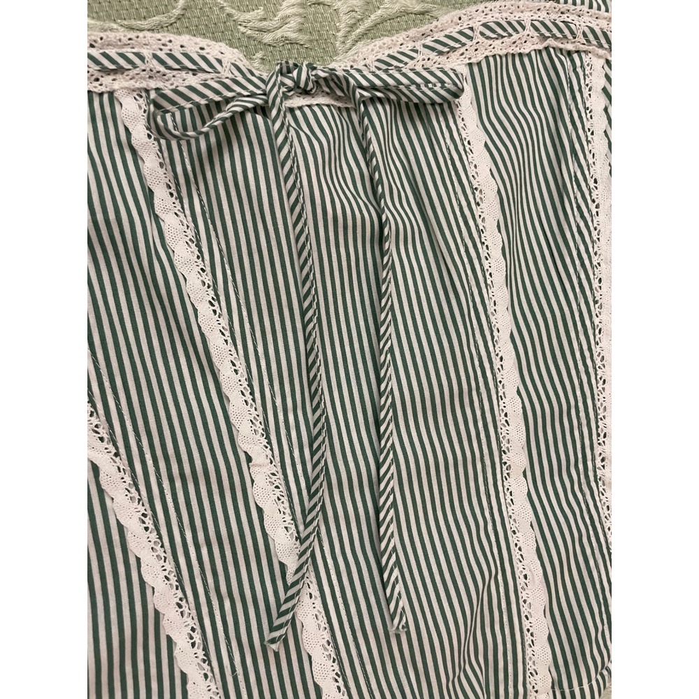 Watermelon Sugar Dana Tank Corset XL Cotton Crochet Trim Peppermint Stripe‎ NWT - Picture 4 of 16